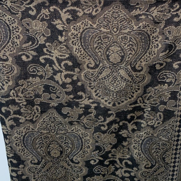 27 x 68 black gold shimmer metallic wrap scarf table runner throw - Picture 6 of 9